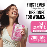 MULTI COLLAGEN COMPLEX FOR WOMEN - Multi-Type Collagen with Astaxanthin, Biotin & Vitamins - 240 Capsules