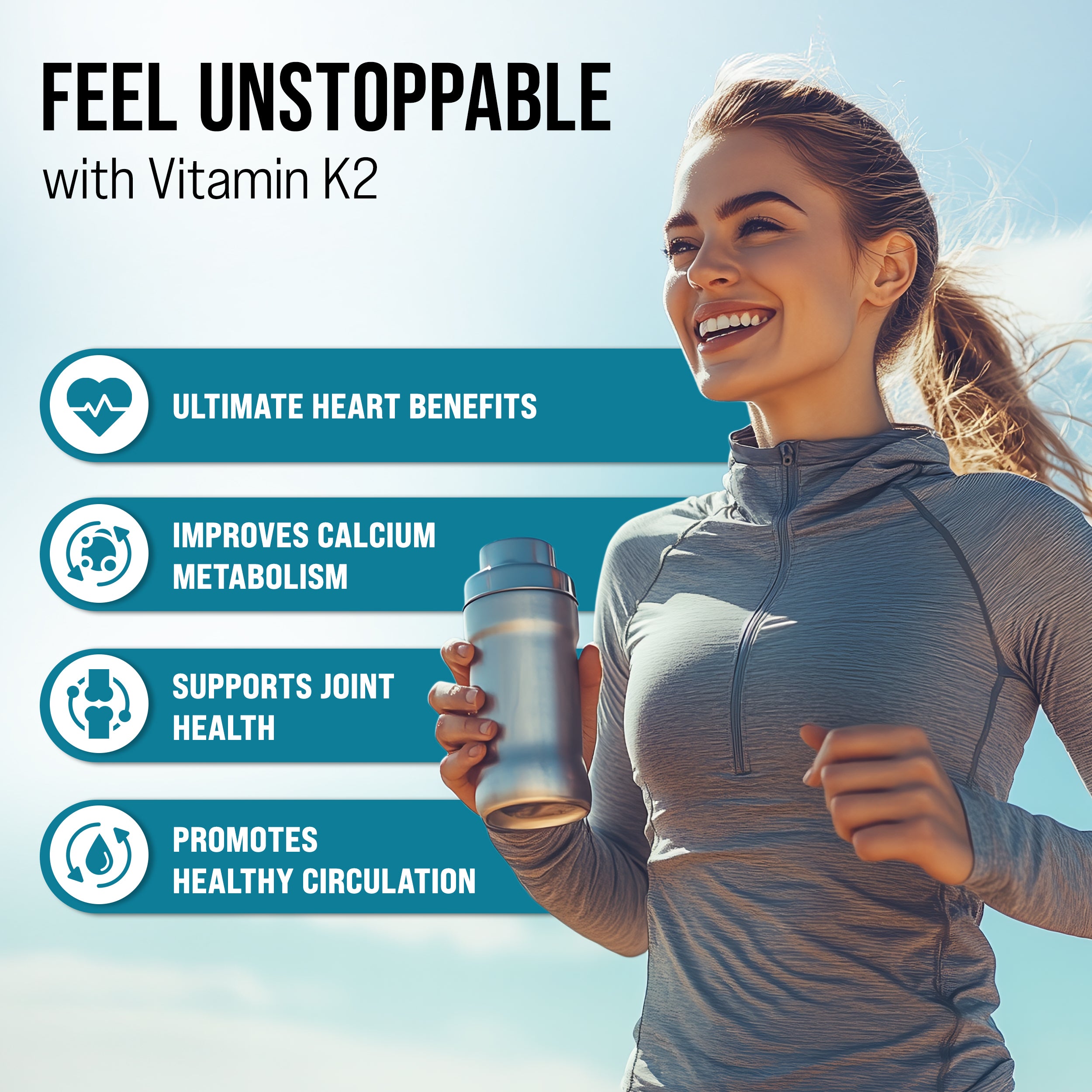 D3 K2 Vitamin 10000 IU D3 & 200 MCG K2 MK7 - Plant Based Vegan K2 D3 with Coconut Oil, non GMO - Bone, Muscle & Immune Support - 300 Softgels