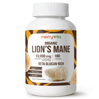 Lion’s Mane Supplement Capsules – Mushroom Supplement for Immune Brain, Memory & Focus - Non GMO, Vegan Friendly - 180 Capsules