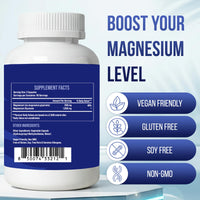 Magnesium Glycinate 1000mg - High absorption chelated Magnesium Supplement - Supports Relaxation, Restful Sleep, Muscle function & bone health - 180 Capsules - Vegan, non-GMO