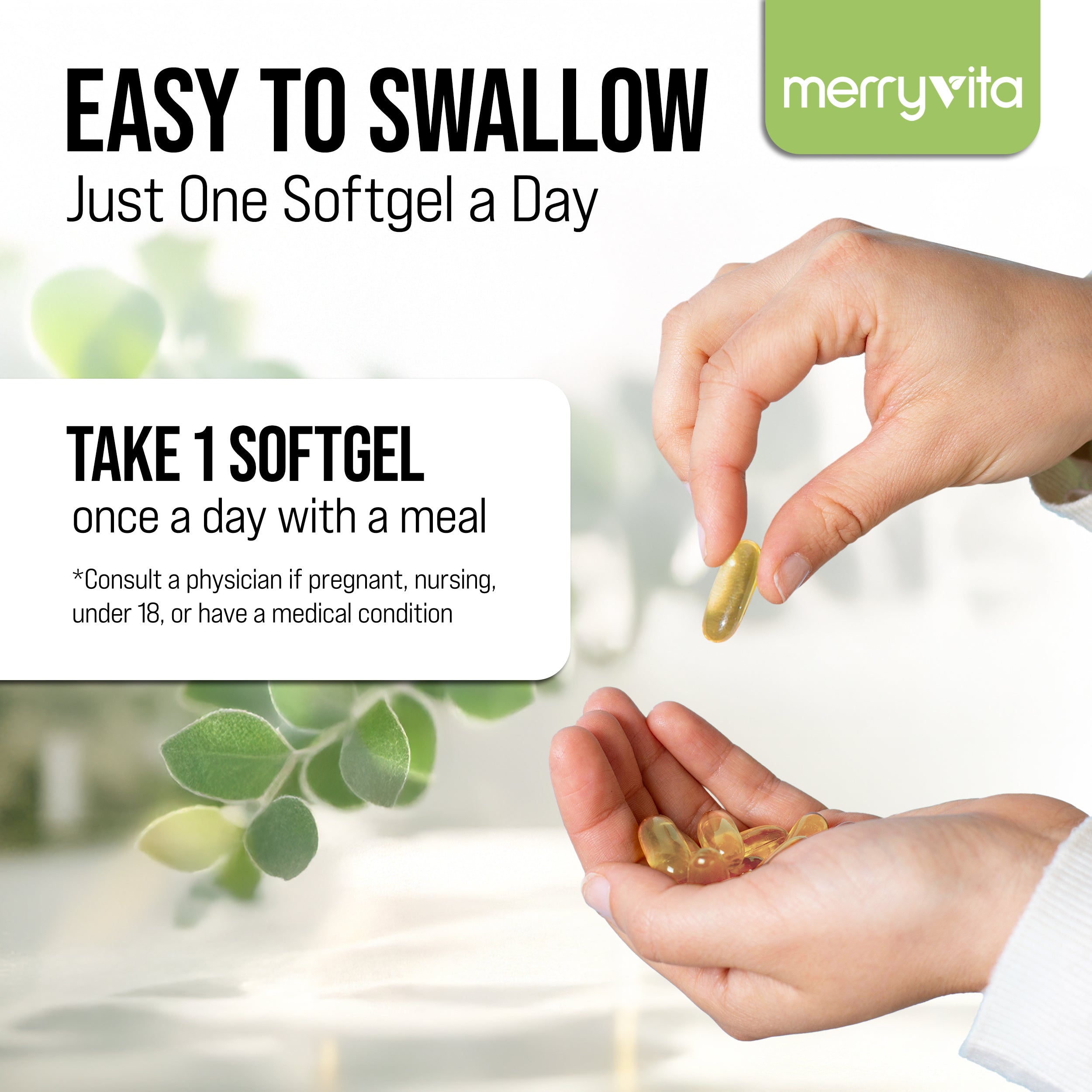 MERRYVITA Oregano Oil - 12,000mg with Garlic, Olive Leaf & Black Seed - 300 Soft gels