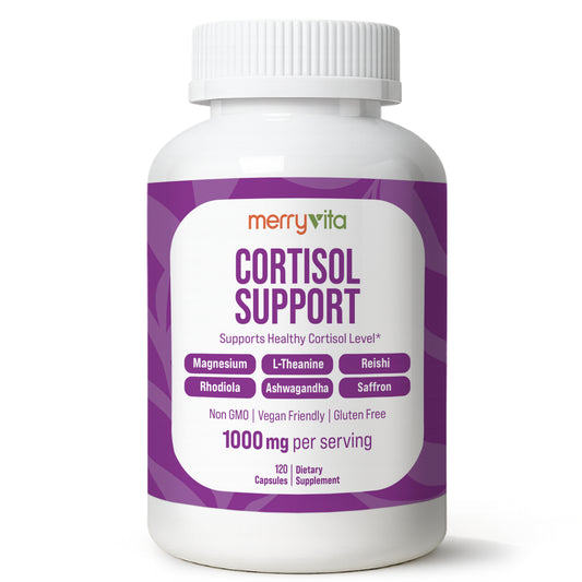 Cortisol Support Supplement for Women & Men | Ashwagandha, Magnesium Glycinate, L-Theanine & Rhodiola | Supports Healthy Cortisol Levels, Relaxation, Calm Mood & Mental Clarity | 120 Vegan Capsules